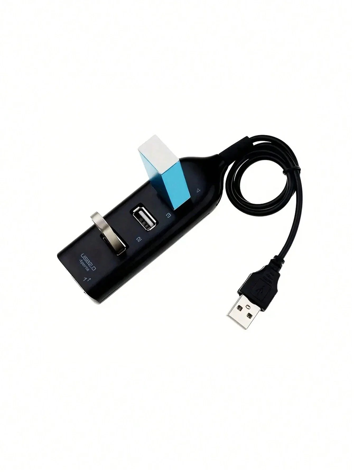 1pc White USB 4-Port Hub Expander Computer Accessory