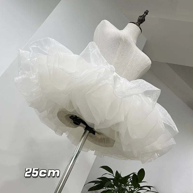 Fashionable Black Four Layers Puffy Petticoat Women's Mesh Skirt Party Performance Skirt