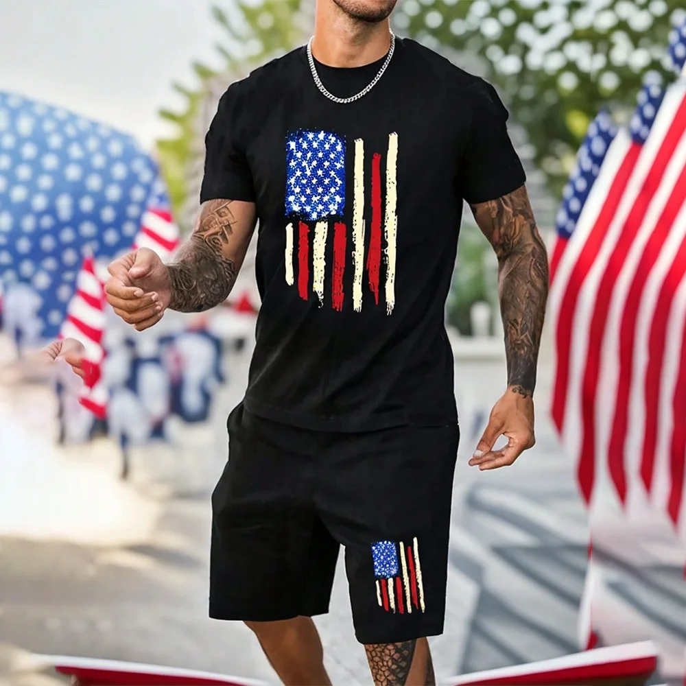 Men's Clothing Suits Summer Casual Breathable Refreshing Suit Print 3D Letters Oversized Fashion Men's Shirt Short Sleeve XS-6XL
