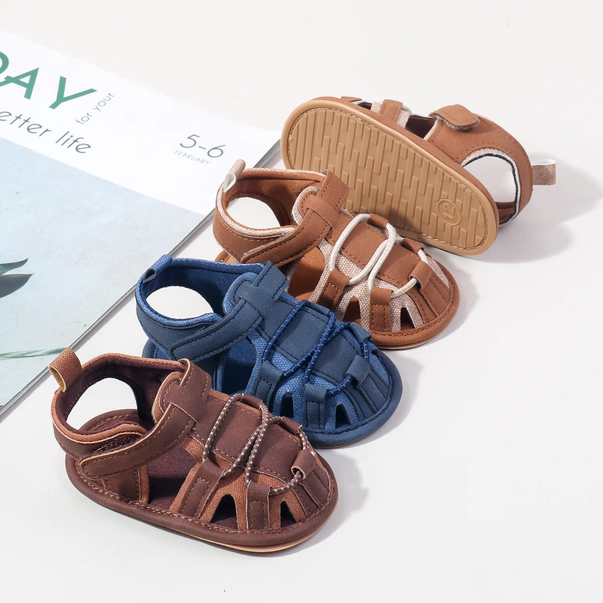 New Baby Shoes For Learning To Walk Spring And Summer Fashion Baby Shoes Soft Sole Anti-slip Sandals For Boys And Girls With Vel