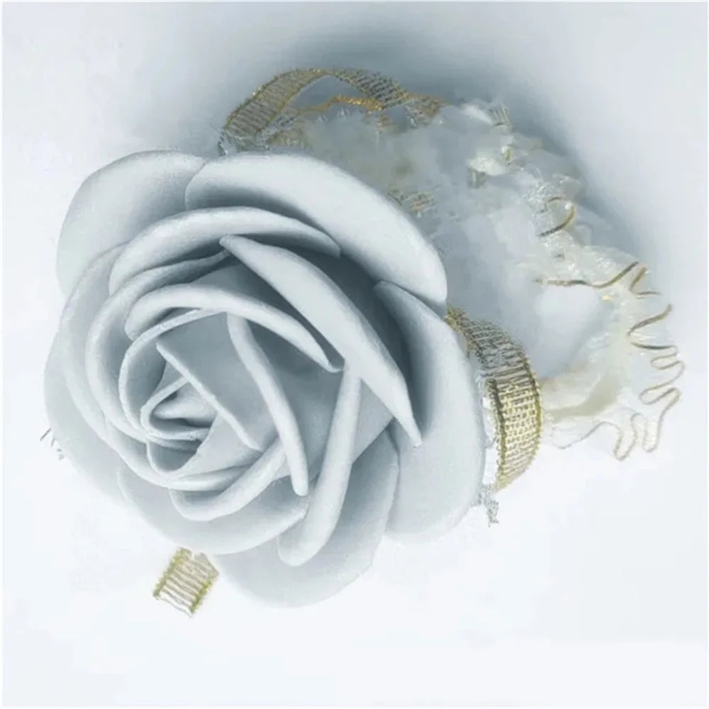 10Pcs Artificial Rose Wrist Flower Team Bride To Be Bridesmaid Gift Wedding Decoration Bridal Shower Bachelorette Party Supplies