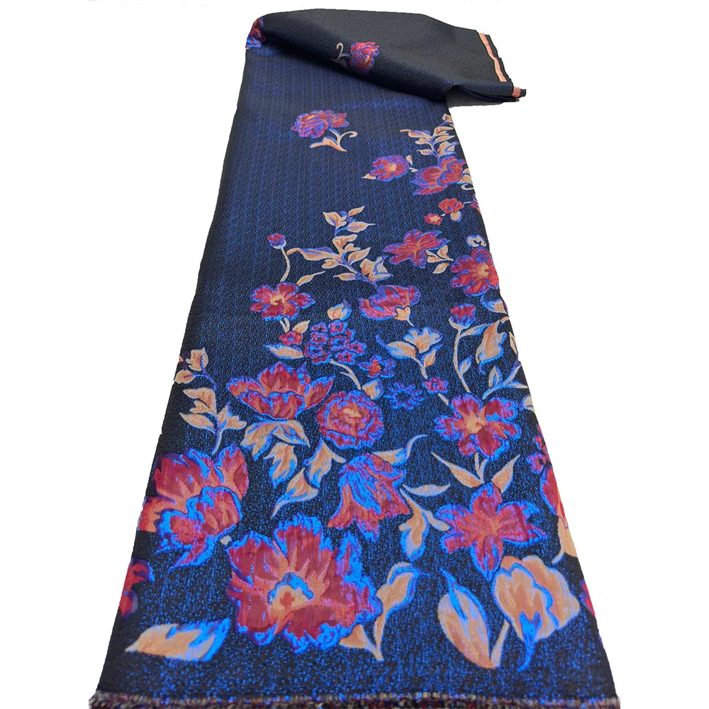 Luxury African Nigerian Brocade Jacquard Lace Fabric 2024 High Quality Brocade Lace Fabric French Tulle Lace For Women Dresses
