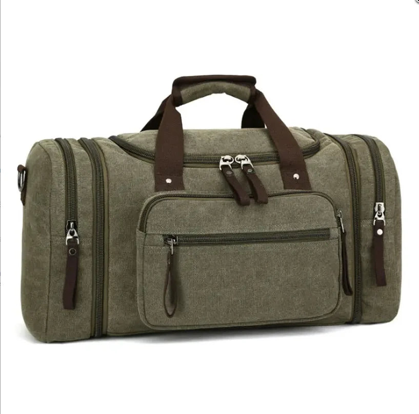 Travel Handbag for Men Hand Luggage Bags Canvas Travel Duffle Bag Weekend Shoulder Bagpack Multifunctional Lightweight Handbags
