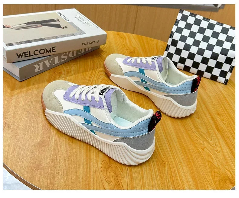 Women Sneakers 2025 New Sports Shoes for Women Fashion Comfort Sneakers All-match Thick Sole Lightweight Casual Running Shoes