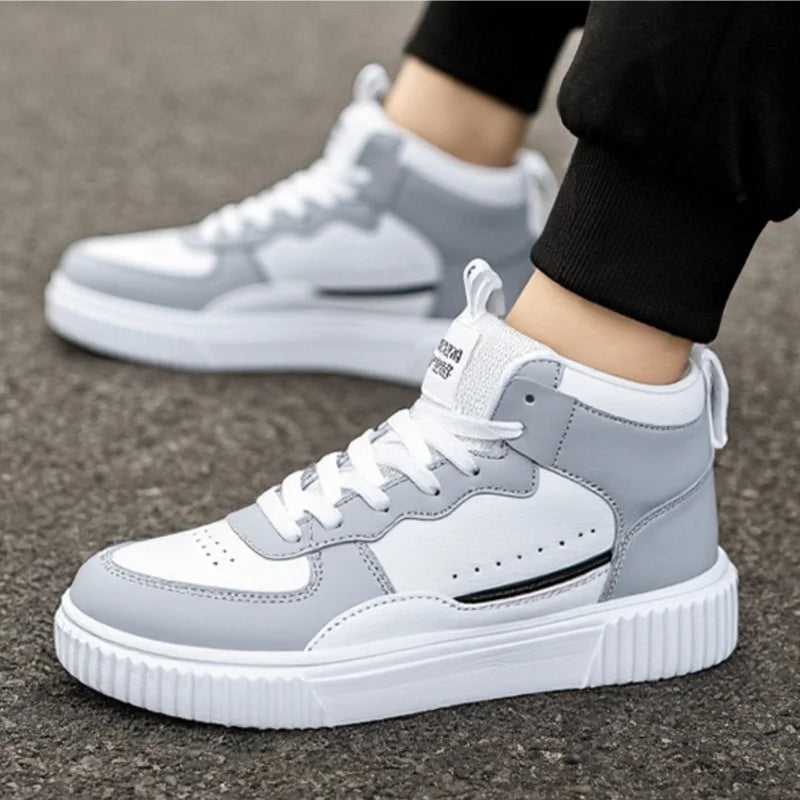 YRZL Mens Sneakers Autumn High Top Shoes Lightweight Non Slip Skatebaord Shoes Unisex Casual Sports Shoes for Man
