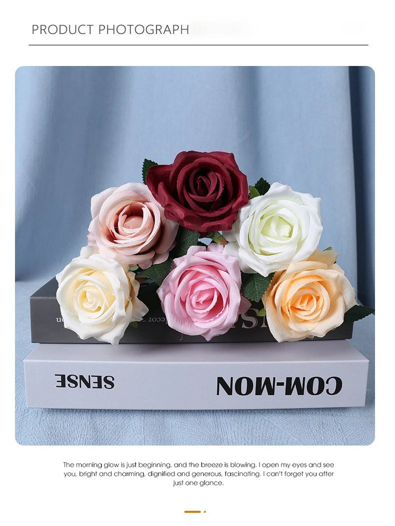 Artificial Roses Flowers Wedding Procional Flower Arch Decor Handheld Baund Wall Flower Bouquet Home Decor Accories