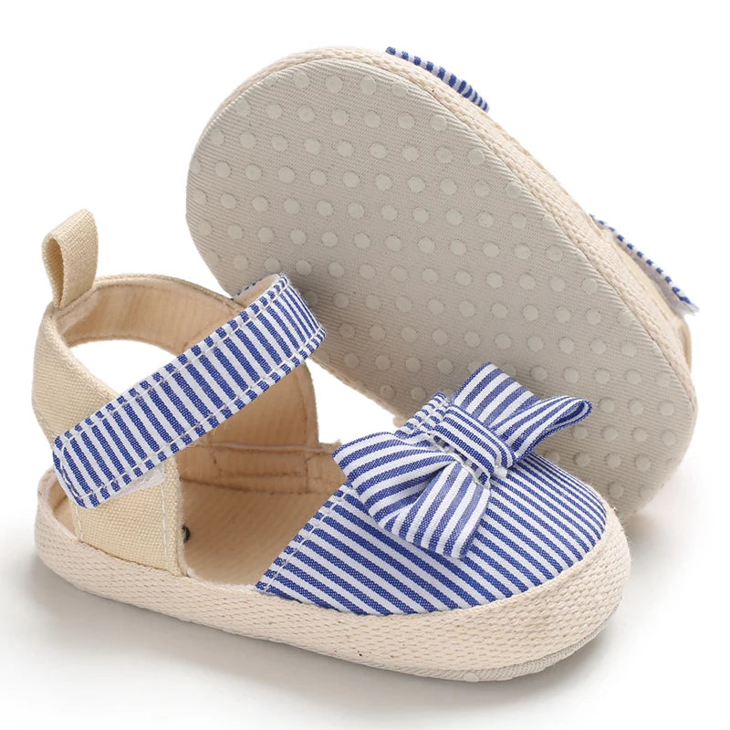 Newborn Toddler Baby Shoes Girl Baby Crib Shoes Princess Flower Bow Baby Cotton Sole First Walker Sneakers 0-18 Months