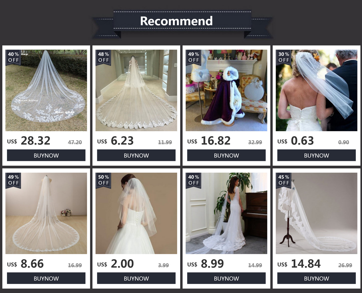 White Ivory Cathedral Bride Lace Veil Wedding and Important Occasions Metal Comb Wedding Accessories Voile Mariage