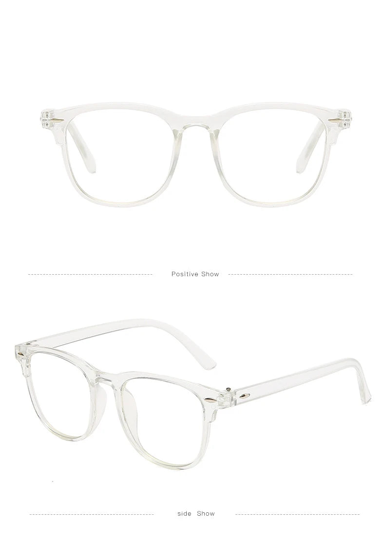 3 Pcs/Set Transparent Computer Glasses Frame Women Men Anti Blue Light Round Eyewear Blocking Glasses Optical Spectacle Eyeglass
