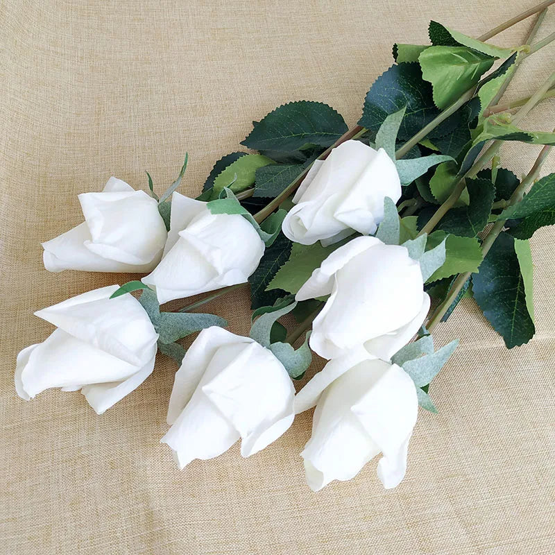 Wedding Decorations 12pcs/Lot Rose Latex Artificial Flowers Floral Silk Real Touch Rose Flowers Home Birthday Party Bouquet