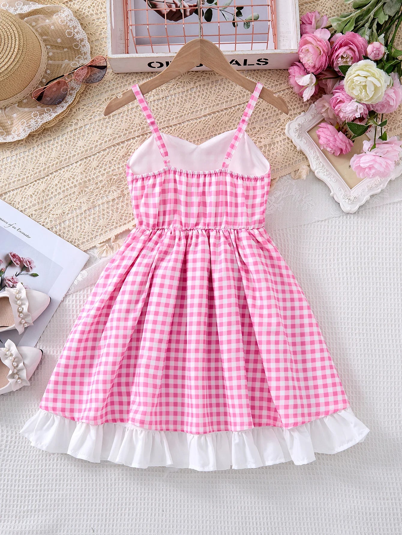 Summer Girl Dress Pink Stripe Suspender Dress Casual Princess Vestidos 2-10Y Children Clothing Sweet Baby Daily Outfits Fashion
