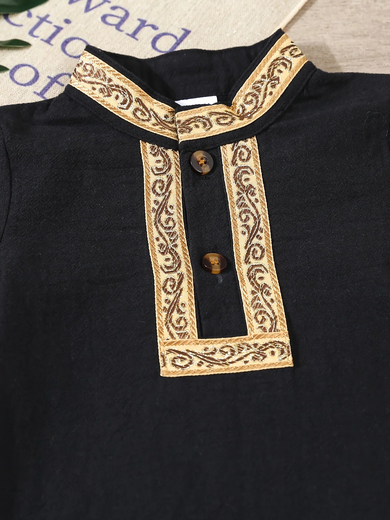 Summer's New Ethnic-Style Clothing For Baby Boys, A Two-Piece Short-Sleeved And Long-Pants Street Simple And Casual Set