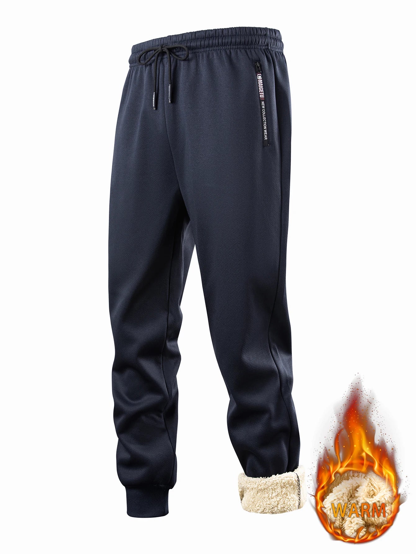 Winter Sweatwear Men Plush Thick Fleece Sweatpant Lambswool Thermal Trousers Casual Pants Warm Sports fitness Pants