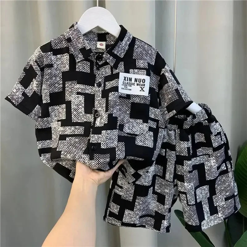 Children's Outfits Boys Girls Clothing Set Children's Top and Bottom Clothes Set Two Pieces Summer Outfit for Kids Loungewear