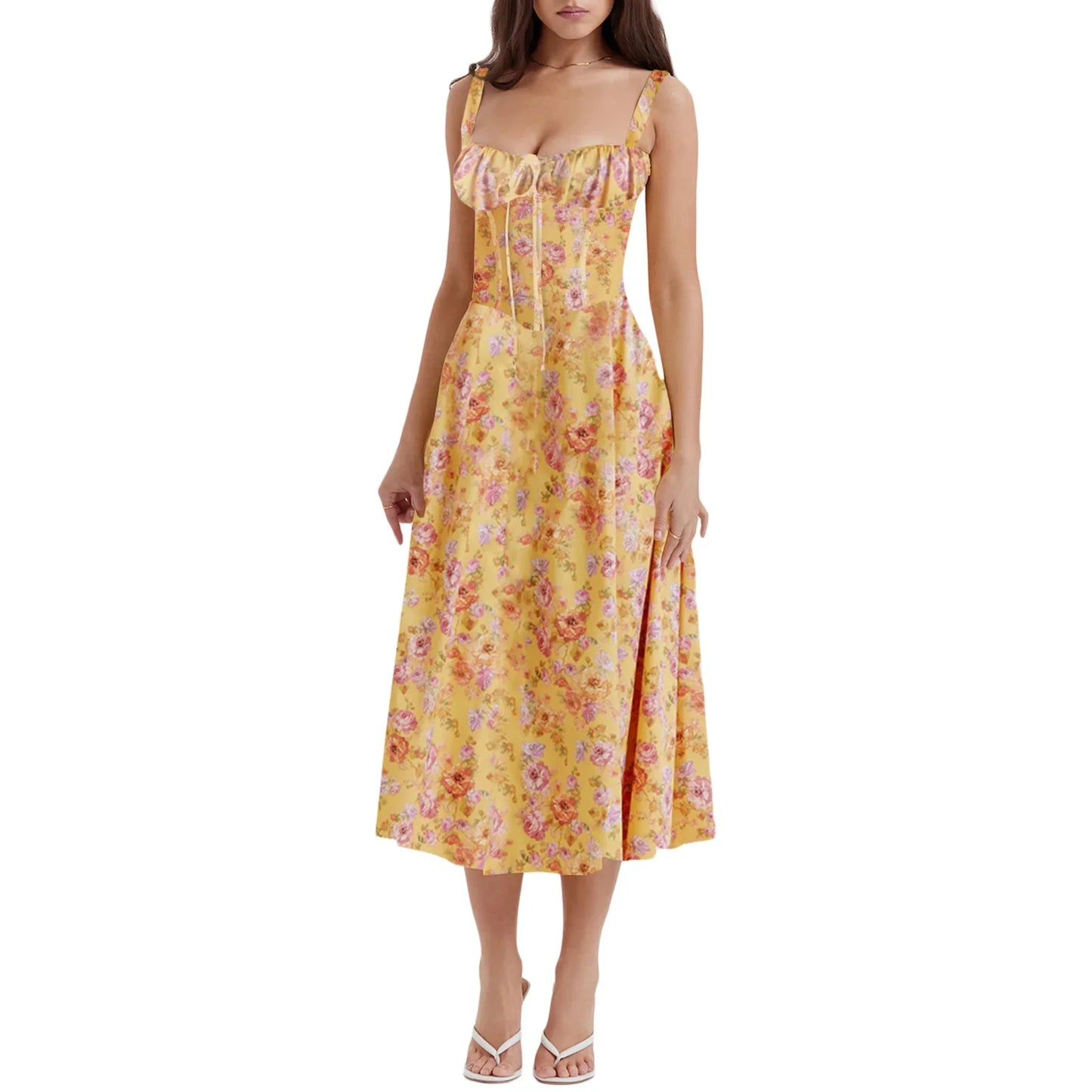 Women Beach Vacation Dress French Lazy Style Dress-Solid Color Or Printed Multi-Color Spring Summer 2025 New Arrival