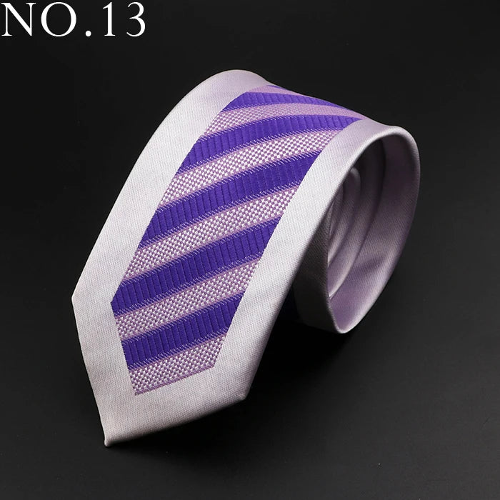 New Skinny 6cm Ties For Men Wedding Dress Necktie Perple Floral Paisley Patchwork Tie Business Slim Shirt Accessory Gift Cravate