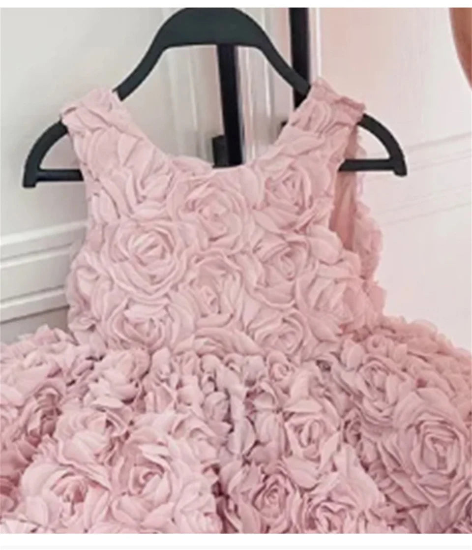Baby Dress 2023 New Summer Girls Dress For Children' Floral Baby Princess Tutu Dress Birthday Party Children's Wear Girls Dress