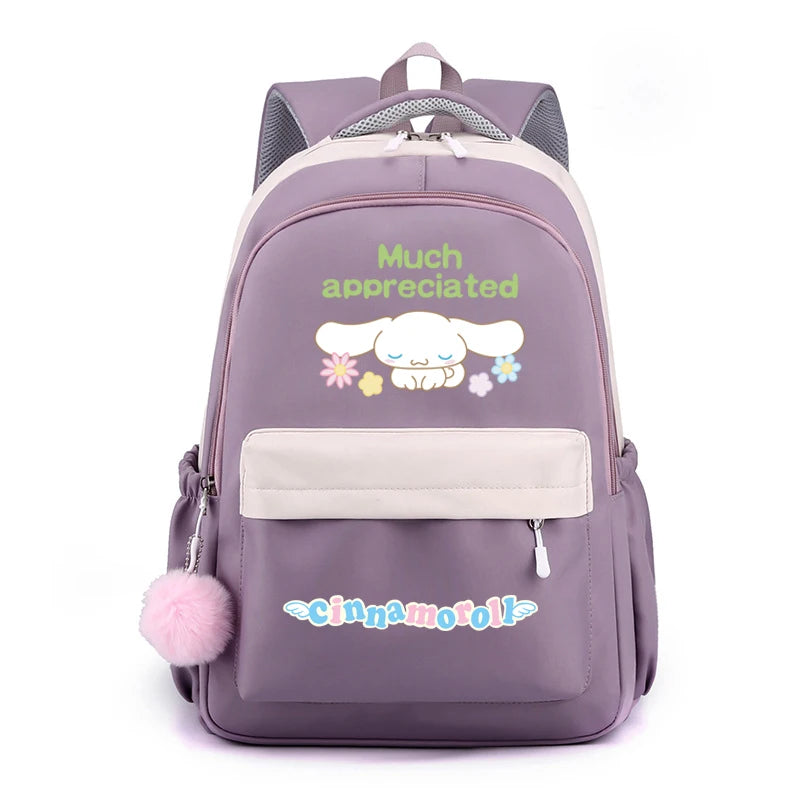 Cinnamoroll Backpack Children Girls Boy Sanrio Schoolbag Kawaii Student Back To School Rucksack Teen Kids Gift Women Travel Bags
