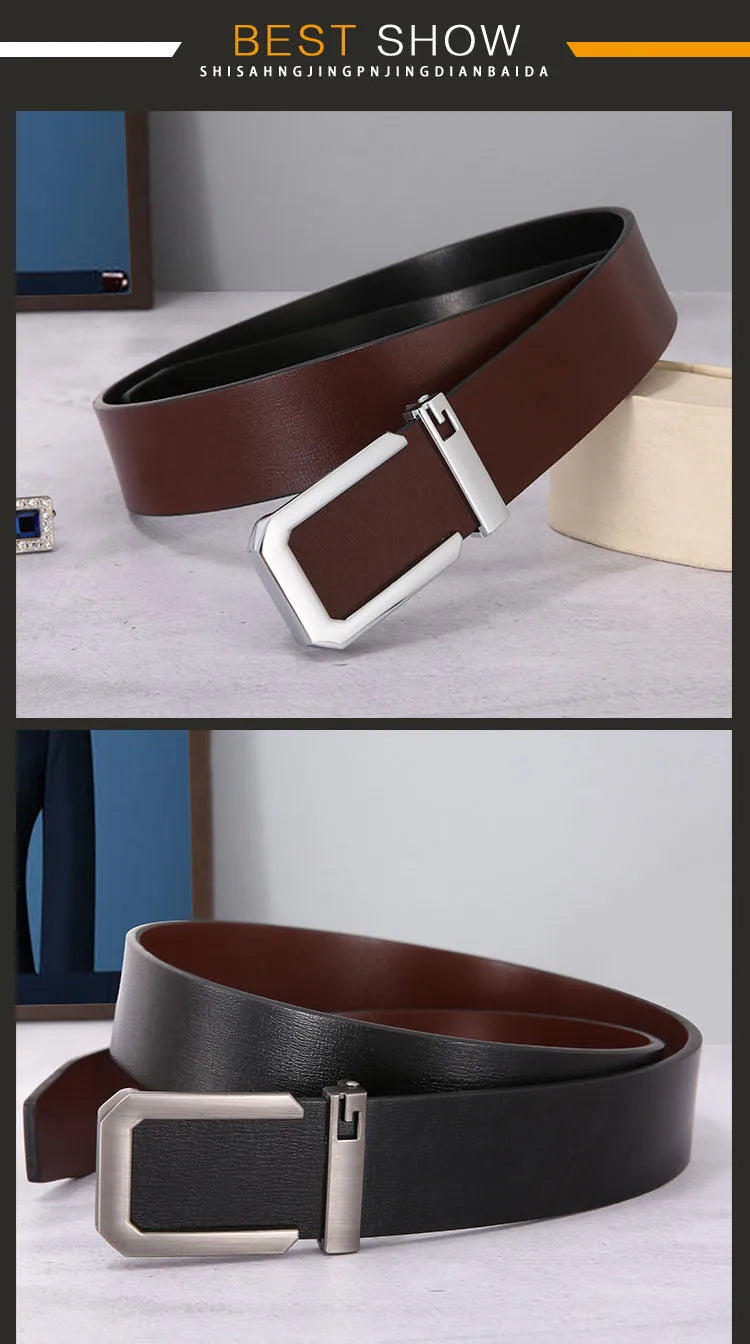 Men Belts Genuine Leather Bussines Fashion Designer Belt Luxury Casual Brand Waistband High Quality Belts for Men Strap HQ239