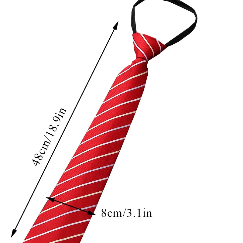 New Classic Black Ties For Men Silk Neckties For Wedding Party Business Adult Neck Tie 48*8CM Casual Stripe Solid Color Tie Gift