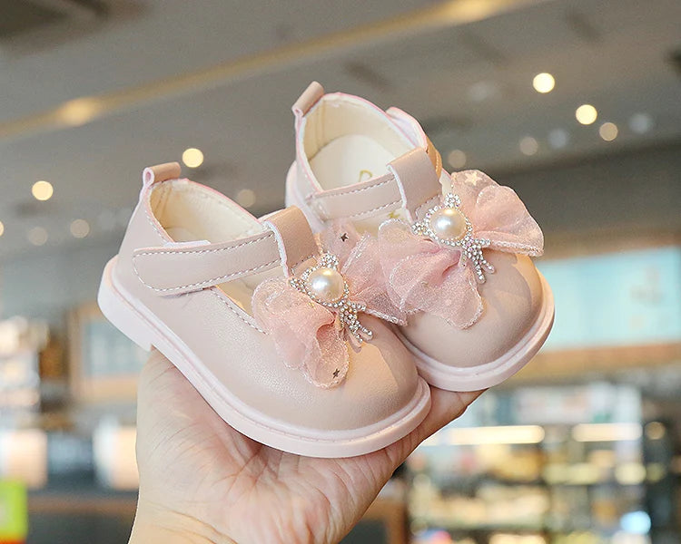 Zapatos Niña Soft Soled Baby Walking Shoes Autumn Girl Princess Shoe Bow Leather Shoes Girl Single Shoe Baby Shoe Туфли Лолита