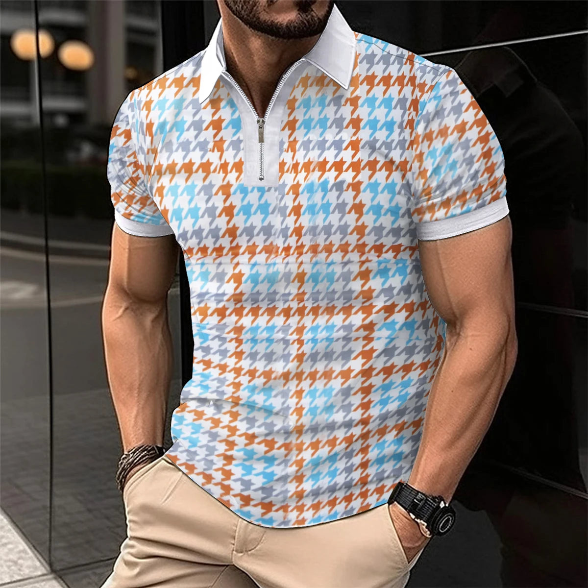 Summer Men's Casual Polo Shirt Spring Summer New Business Leisure Breathable Lapel Polo Shirt for Man