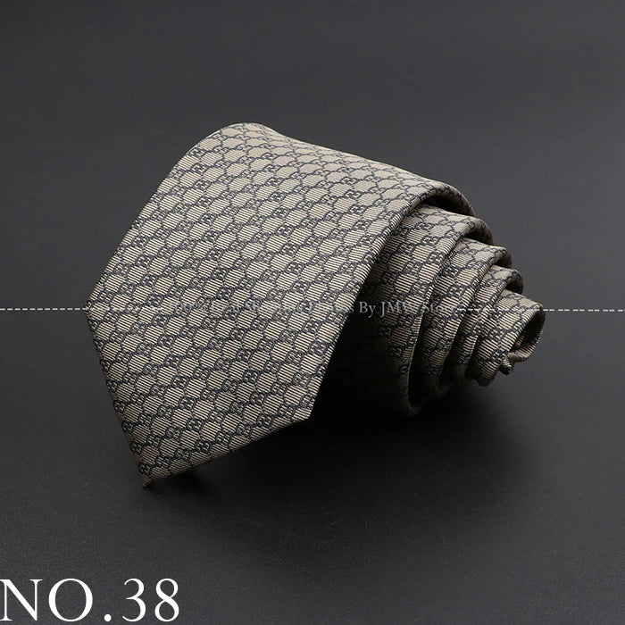New Design Wedding Men Tie Brown Solid Striped Paisley Flower Neckties Men Business Dropshipping Groom Collar Accessories Gift