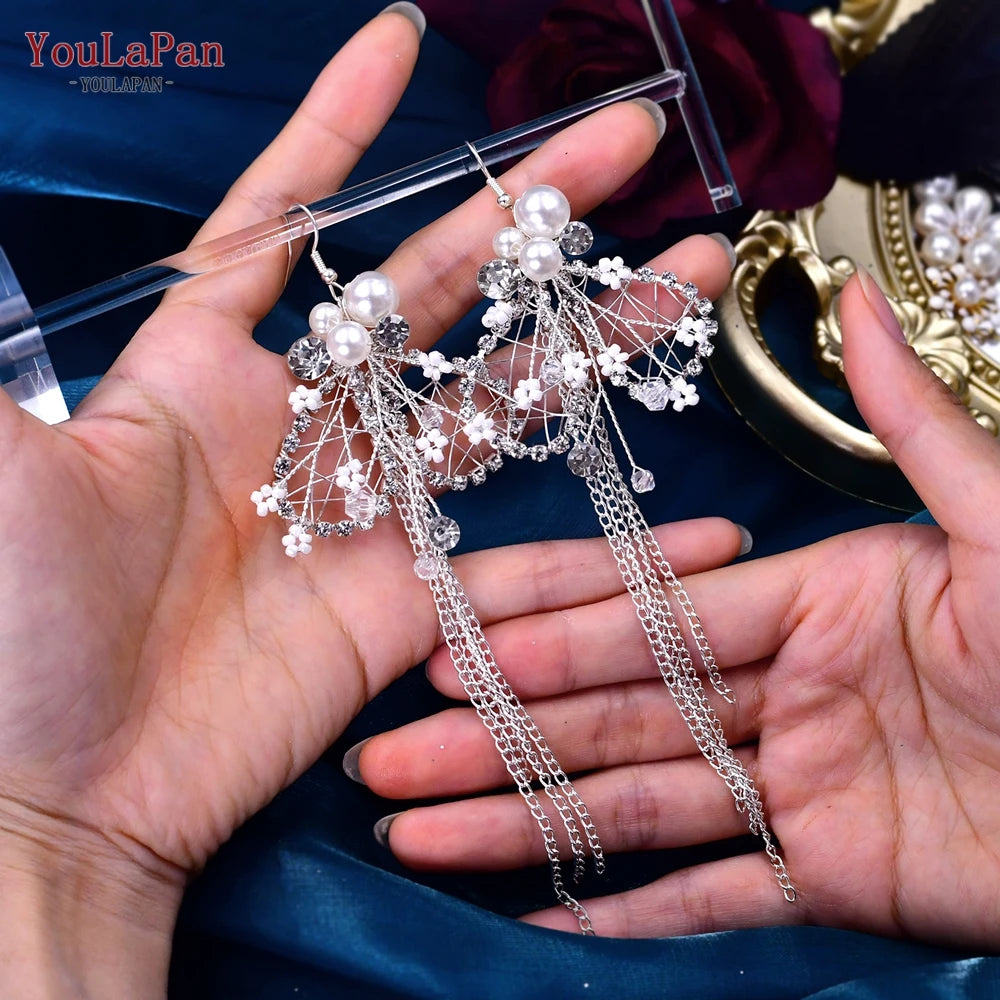 YouLaPan Shiny Crystal Bride Crown Silver Color Bridal Headband Wedding Hair Accessories Pageant Woman Party Headdresses HP372