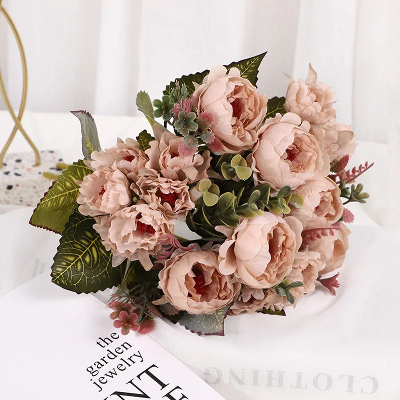 Simulation Rose Fake Wedding Arch Silk Flower Home Decoration Artificial Home Living Room Table Decoration Fake Flower