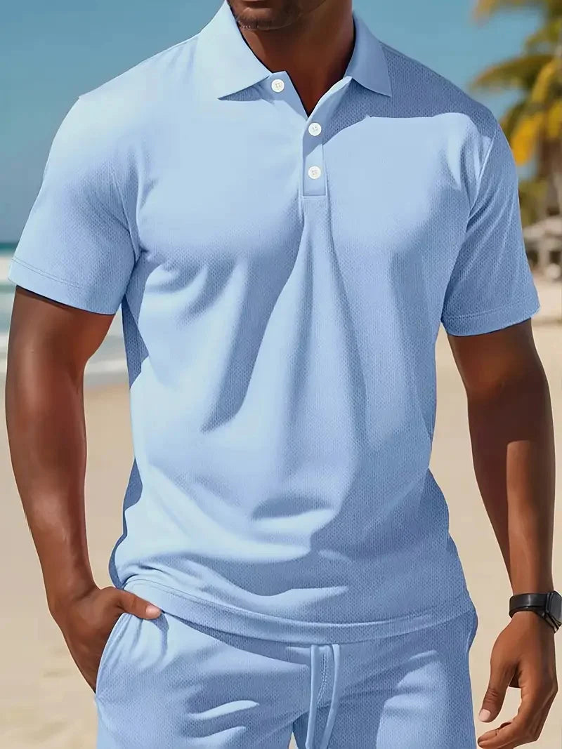 A Two-Piece Set of High-Quality Men's Summer Shorts and Sleeveless Tops, Suitable for Daily Wear and Beach Casual Wear