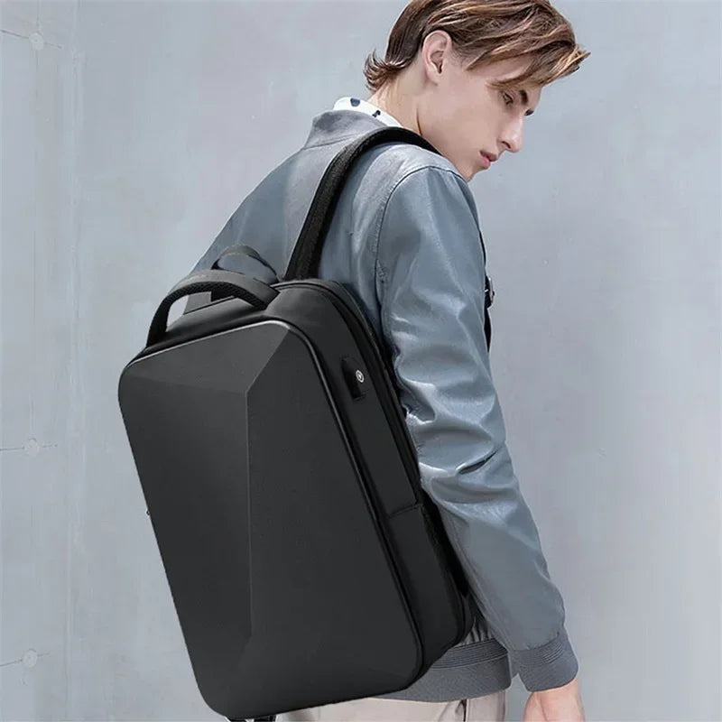 Swiss Men‘s 15.6 Inch Laptop Backpack Expandable PC Hard Shell Bag TSA Anti-theft Waterproof Backpacks USB Business Travel Bag