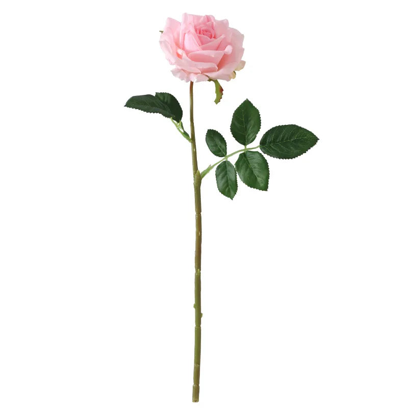 High-quality Simulation True Touch Curling Roses Artificial Flower Bridal Bouquet Wedding Home Decoration Valentine's Day Gift
