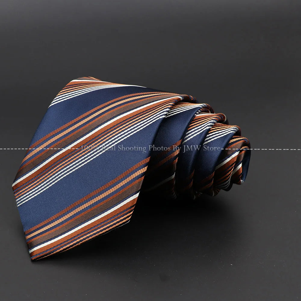 New Design Wedding Men Tie Brown Solid Striped Paisley Flower Neckties Men Business Dropshipping Groom Collar Accessories Gift