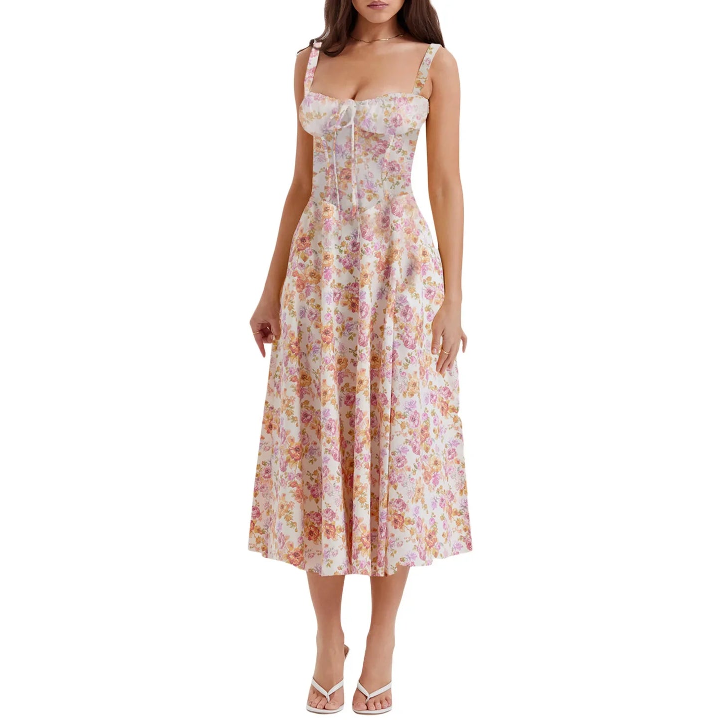 Women Beach Vacation Dress French Lazy Style Dress-Solid Color Or Printed Multi-Color Spring Summer 2025 New Arrival