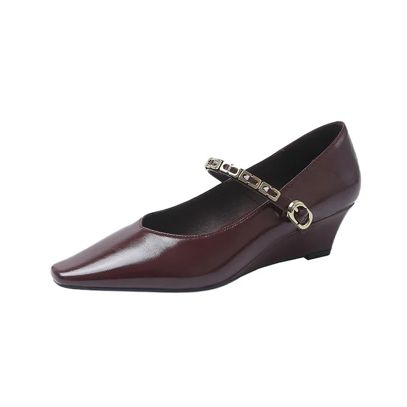 Woman Elegant High-heels 2025 Spring New Fashion French Style Soft Bottom Anti-slippery Versatile Chic Wedding Princess Shoes