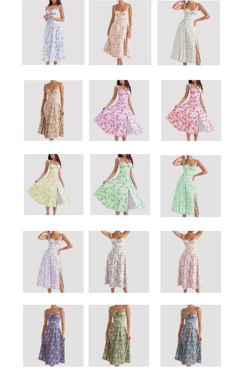 Women Beach Vacation Dress French Lazy Style Dress-Solid Color Or Printed Multi-Color Spring Summer 2025 New Arrival