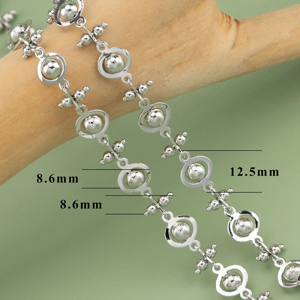 YEGUI C283,diy chain,pass REACH,nickel free,18k gold rhodium plated,copper metal,diy bracelet necklace,jewelry making,1m/lot