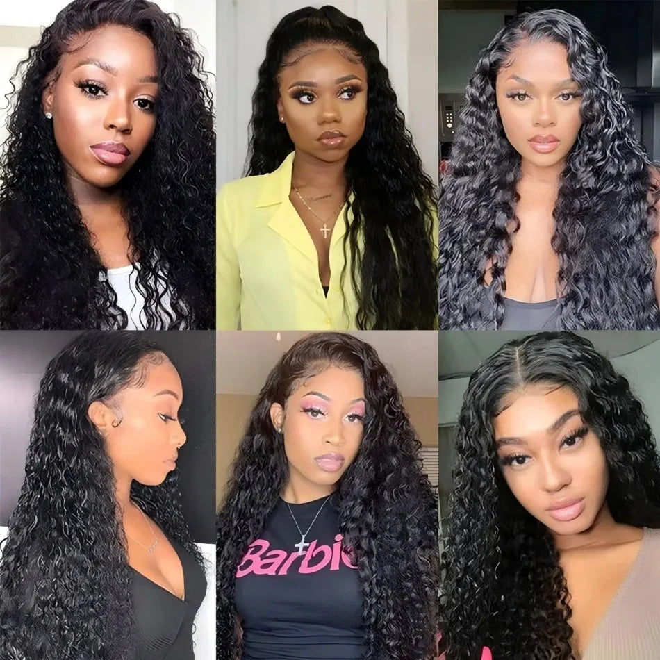 40 inch Deep Wave 13x6 HD Lace Frontal Wigs For black Women Water Wave Curly Lace Frontal Wigs 13x4 Lace Front Wig Human Hair