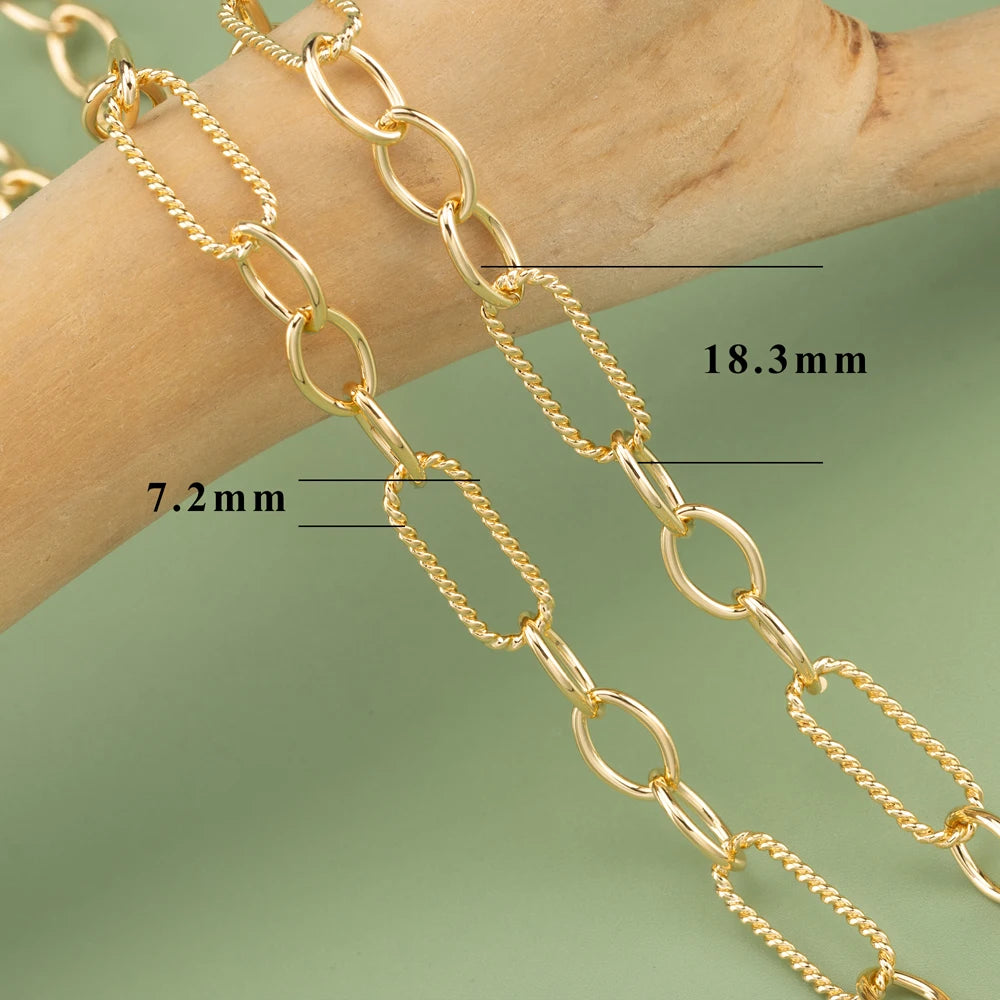 YEGUI C283,diy chain,pass REACH,nickel free,18k gold rhodium plated,copper metal,diy bracelet necklace,jewelry making,1m/lot