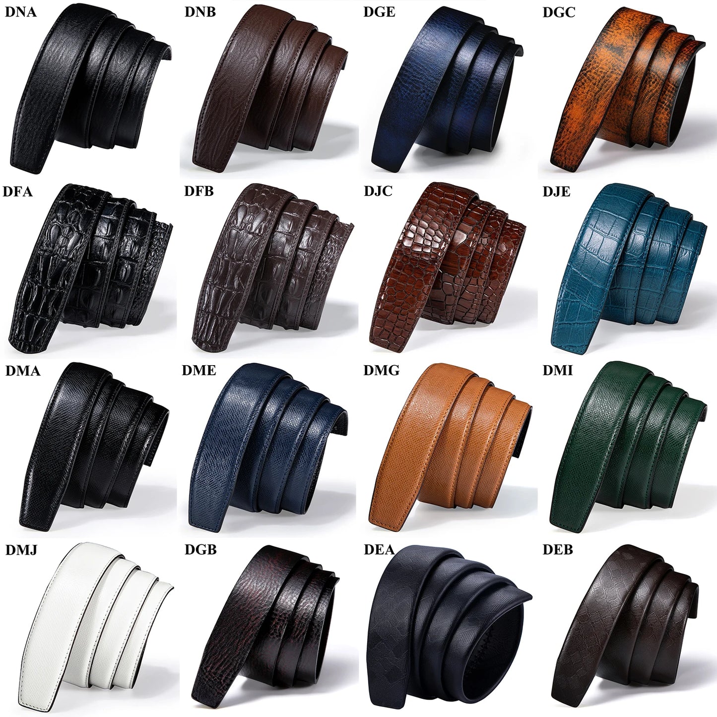 High Quality Mens Belts Black Brown Blue White Green Leather Straps Casual Gold Automatic Buckles Waistband Belt for Men Wedding
