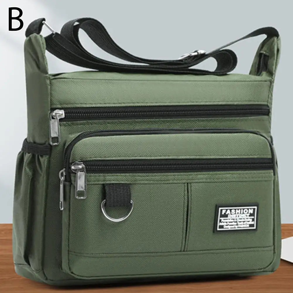 New Multi-layer Pocket Design Oxford Shoulder Bag Large Casual Capacity Single Crossbody Bag Messenger Men's Fashion Should Y5Q6