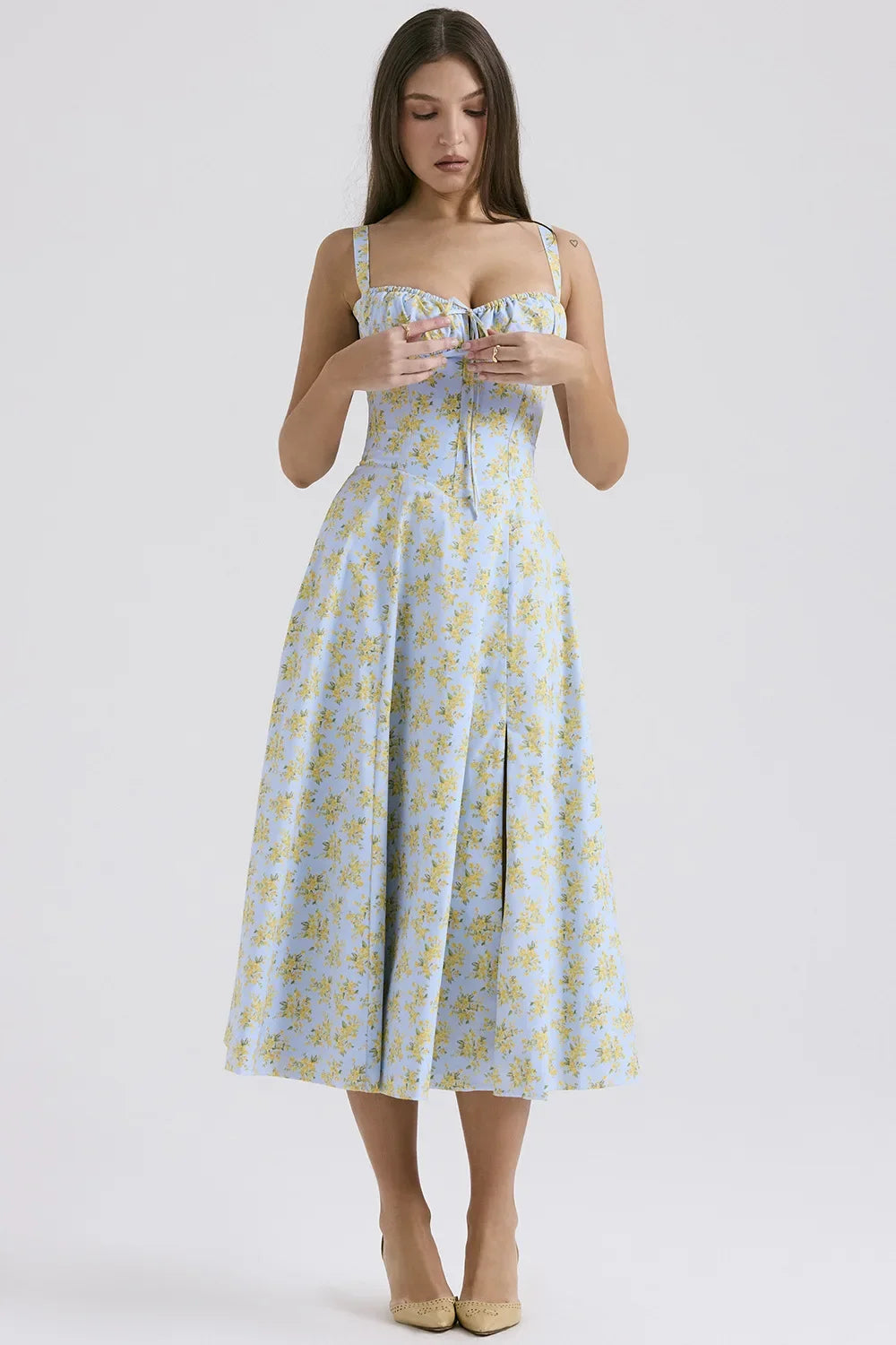 Women Beach Vacation Dress French Lazy Style Dress-Solid Color Or Printed Multi-Color Spring Summer 2025 New Arrival