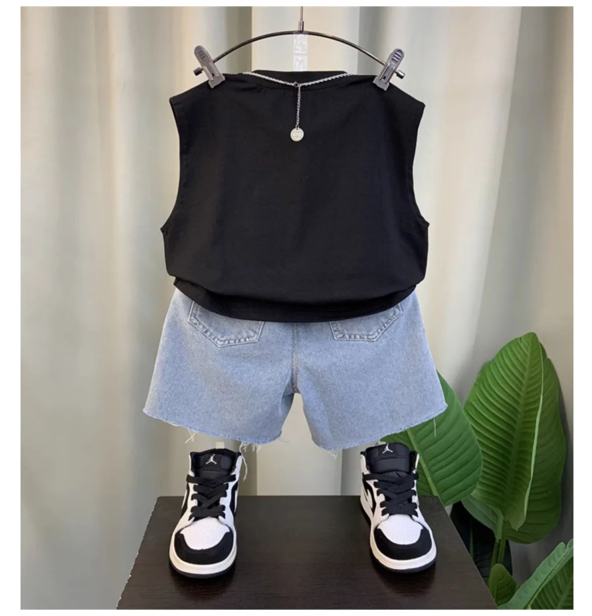 Boys Clothing Set New Fashion Baby Summer Sleeveless Clothing Children's Short Sleeve T-shirt Shorts Two Piece Set