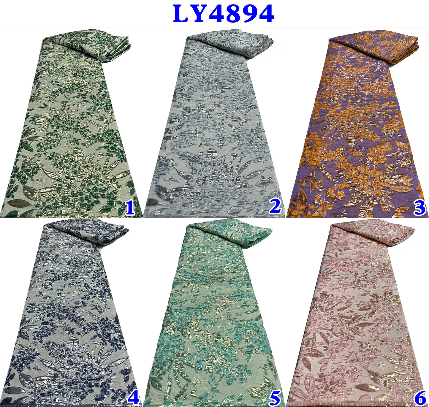 Nigerian Brocade Lace Fabric 2025 High Quality French Tulle Lace 5Yards African Jacquard Lace Fabric For Women Party Dress