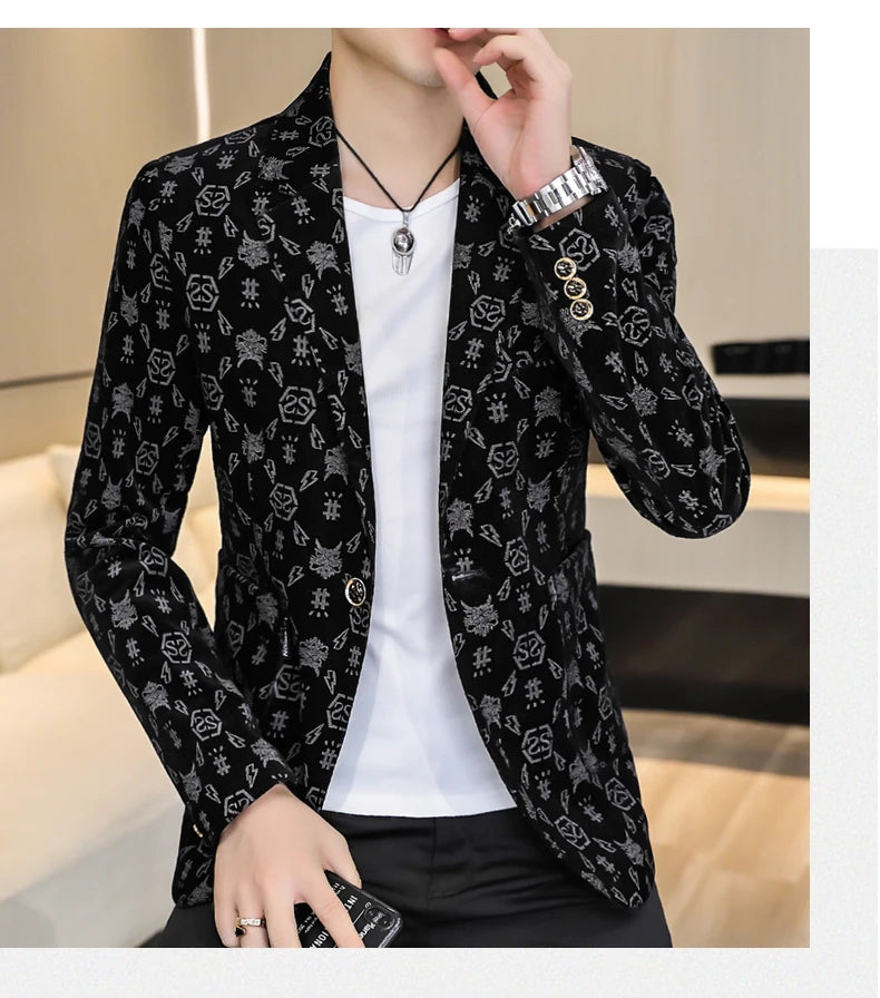 The Main Promotion of New Explosive New Suit Slim Single Suit Comfortable + Casual + Fashion Personality Coat Men's Clothing