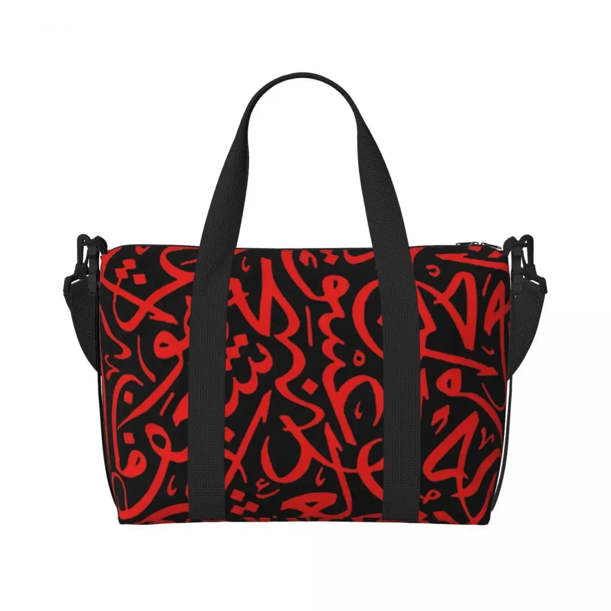 Custom Arabic Calligraphy Name With Palestinians Flag Hand Grocery Tote Shopping Bag Women Large Capacity Beach Gym Travel Bags