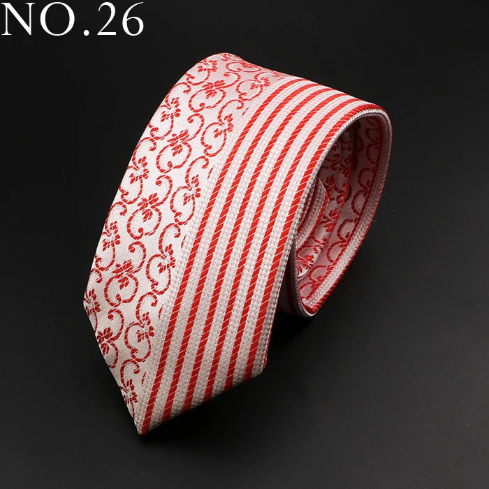 New Skinny 6cm Ties For Men Wedding Dress Necktie Perple Floral Paisley Patchwork Tie Business Slim Shirt Accessory Gift Cravate