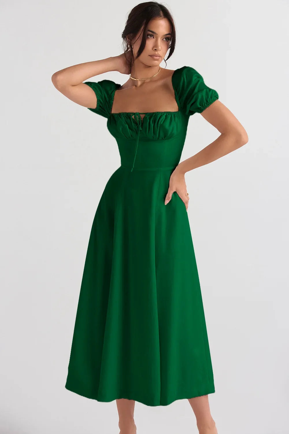 Women Beach Vacation Dress French Lazy Style Dress-Solid Color Or Printed Multi-Color Spring Summer 2025 New Arrival
