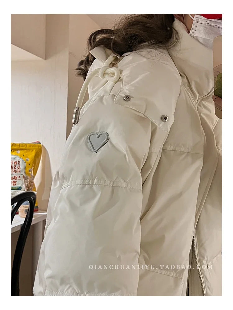 Women Long Down Jackets Coat 2024 Winter Unisex Warm Coat Loose PufferJacket Hooded New Long Parka Windproof Parkas Zipper Coat