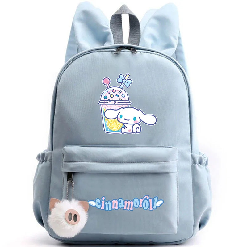 Cinnamoroll School Bags Backpack for Girl Boy Student Teenager Rucksack Women Casual Travel Rabbit Ears Mochila